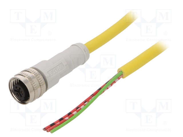 Connection lead; M12; PIN: 3; straight; 10m; plug; -25÷70°C; IP67