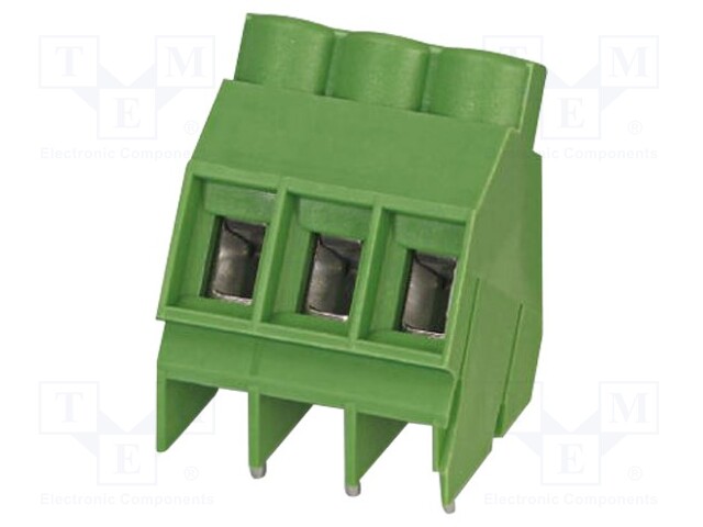 PCB terminal block; angled; 6.35mm; ways: 3; on PCBs; 0.2÷6mm2