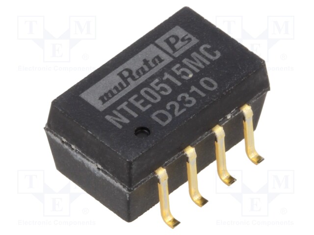 Isolated Board Mount DC/DC Converter, Miniature, ITE, 1 Output, 1 W, 15 V, 66 mA