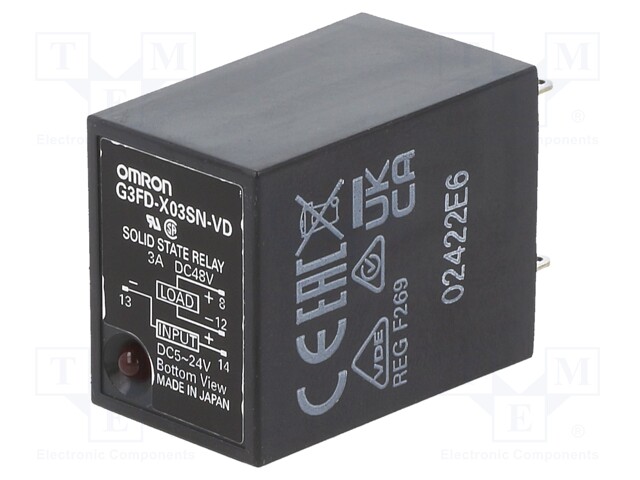 Relay: solid state; 3A; 3÷52.8VDC; Series: G3FD; PYFZ-08-E