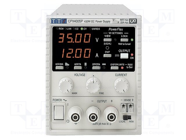 Power supply: programmable laboratory; Channels: 1; 0÷60VDC; 10mV