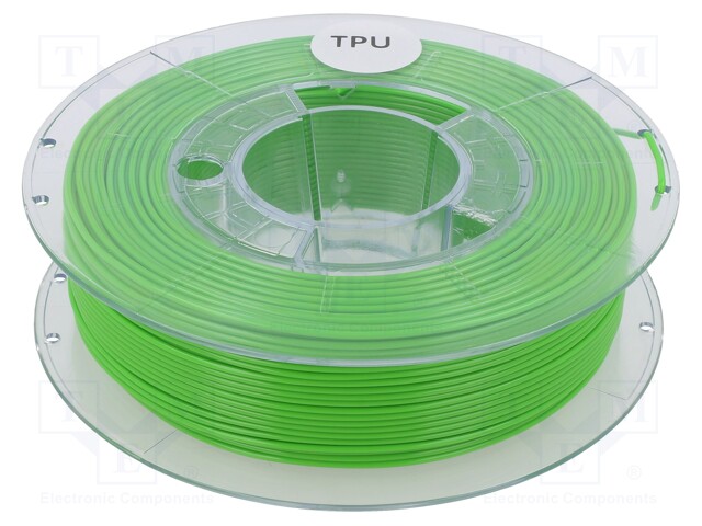 Filament: TPU; Ø: 1.75mm; green (light); 210÷230°C; 330g