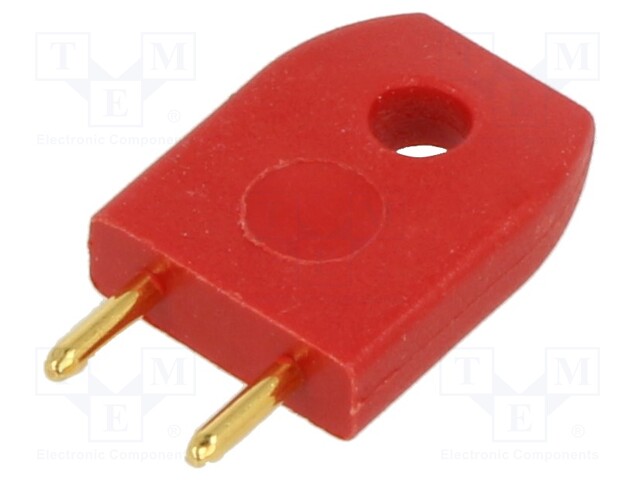 Male Insulated 5.08mm Shorting Link Red
