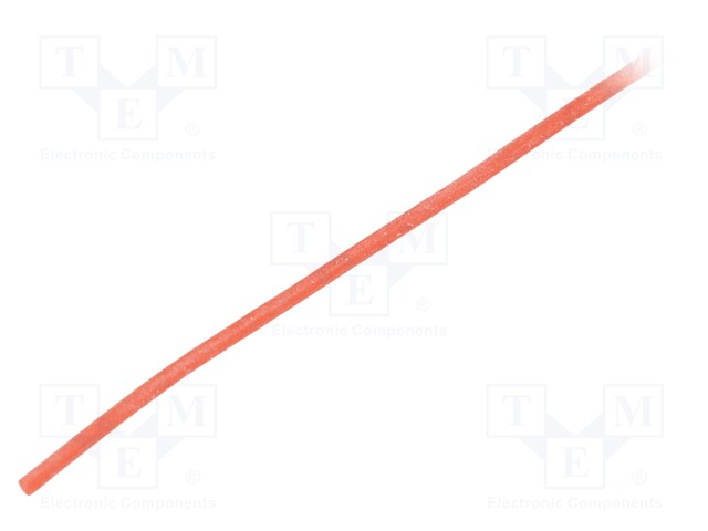 Insulating tube; Mat: silicone; red; Øint: 0.5mm; Wall thick: 0.2mm