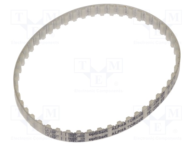 Timing belt; T5; W: 6mm; H: 2.2mm; Lw: 250mm; Tooth height: 1.2mm