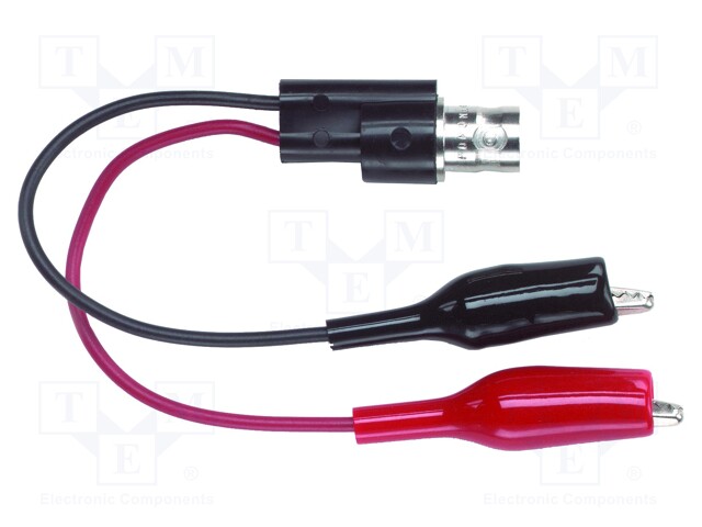 Test lead; 2x crocodile clip-BNC male plug; Urated: 45V