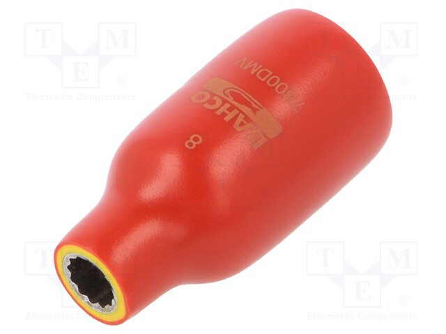 Key; insulated,twelve point socket,socket spanner; HEX 8mm