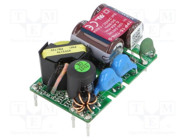 Power supply: switched-mode; 15W; 120÷370VDC; 85÷264VAC; OUT: 1