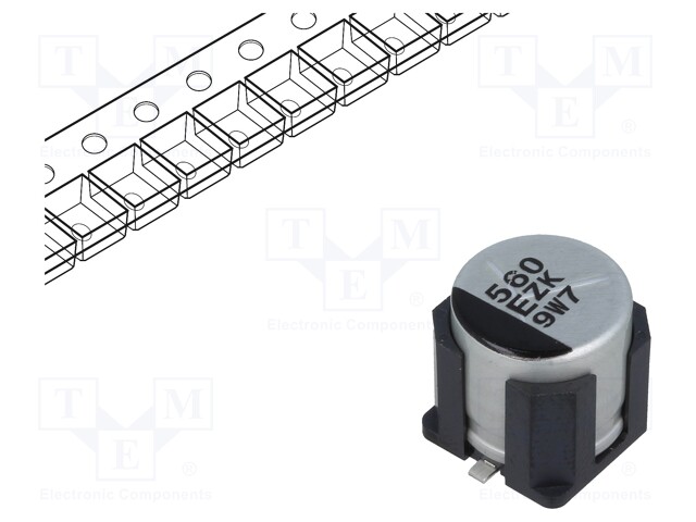 Capacitor: hybrid; 560uF; 25VDC; ESR: 20mΩ; ZKU; SMD; ±20%; -55÷125°C