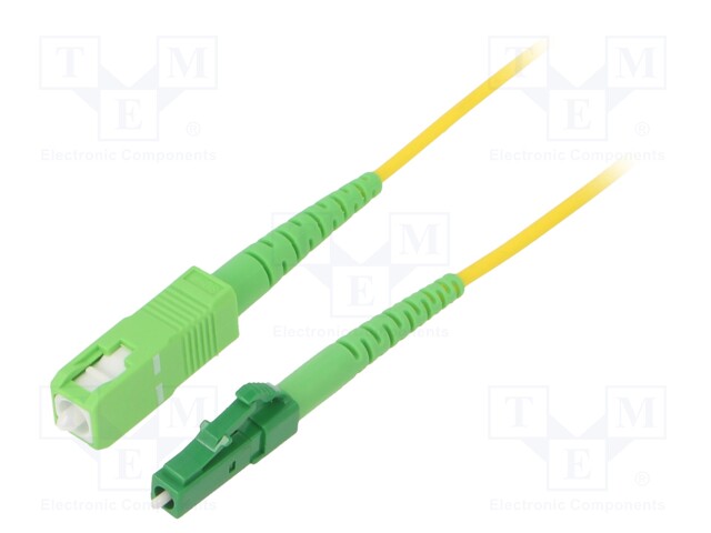 Fiber patch cord; OS2; LC/APC,SC/APC; 3m; LSZH; yellow; Øcable: 2mm