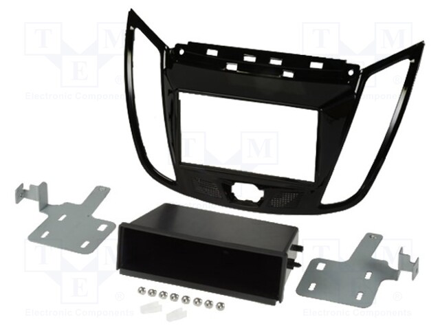 Radio mounting frame; Ford; 2 DIN; black gloss