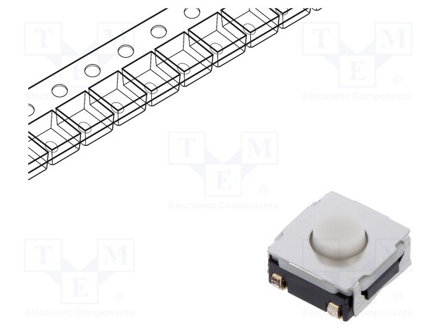 Microswitch TACT; SPST-NO; Pos: 2; 0.05A/12VDC; SMT; 3.92N; 3.4mm