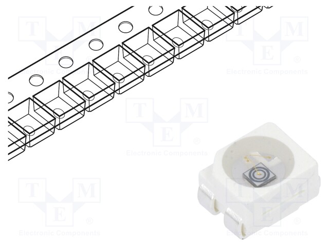 CRLED; SMD; 3528,PLCC4; blue; 280mcd; 3.5x2.8x1.9mm; 120°; 5.5÷20V