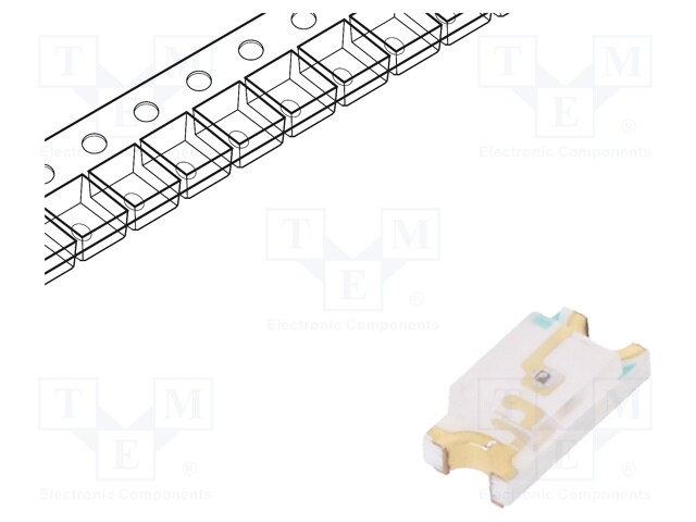 LED; SMD; 1206; yellow; 15÷39mcd; 3.2x1.5x1.1mm; 130°; 1.7÷2.4V