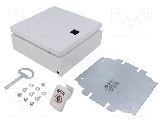 Enclosure: wall mounting; X: 200mm; Y: 200mm; Z: 80mm; E-BOX KX; IP66