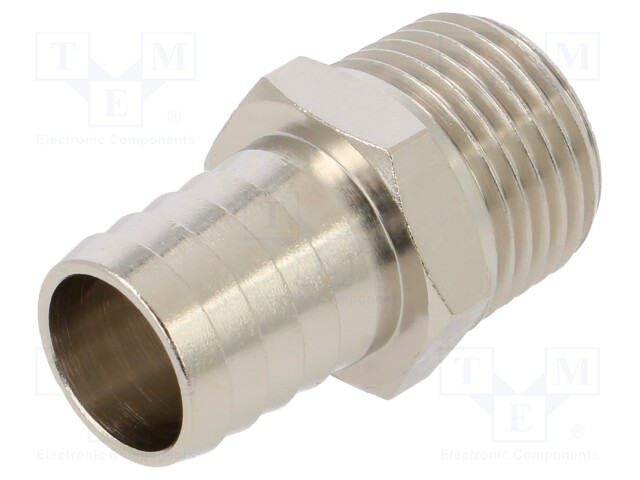 Metal connector; threaded; G 1/2"; Mat: nickel plated brass