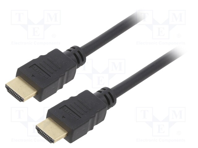 Cable; HDMI 1.4; HDMI plug,both sides; 15m; black; 28AWG; Core: CCS