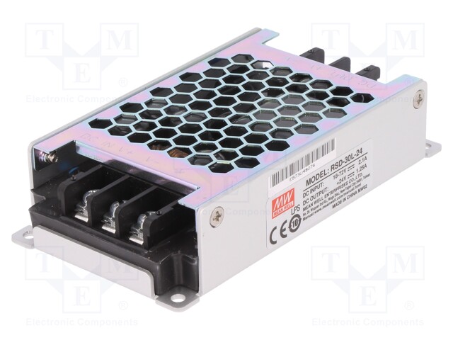 Converter: DC/DC; 30W; Uin: 18÷72V; Uout: 24VDC; Iout: 1.25A; 0.25kg