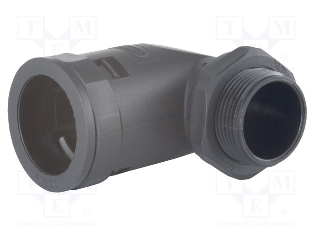 90° angled connector; ØBraid : 10mm; polyamide; -30÷80°C; IP55