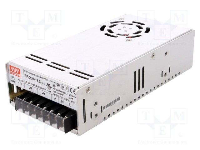 Power supply: switched-mode; modular; 201.1W; 13.5VDC; 14.9A; 850g