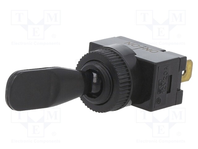 Switch: toggle; Pos: 2; SPDT; ON-ON; 20A/12VDC; -25÷85°C; 50mΩ