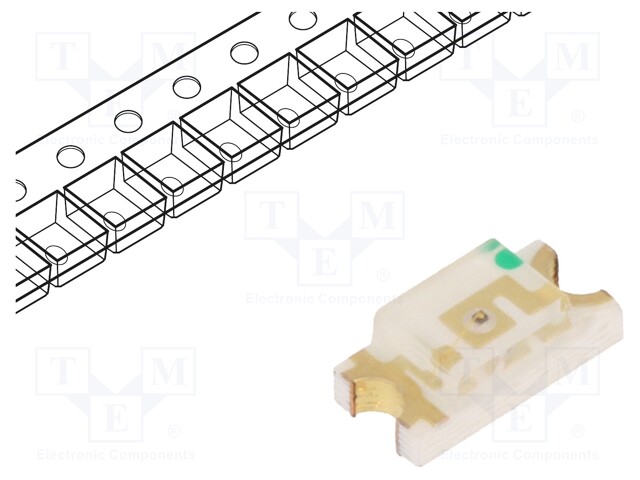 LED; SMD; 1206; yellow green; 20÷40mcd; 3.2x1.6x1.1mm; 120°; 20mA