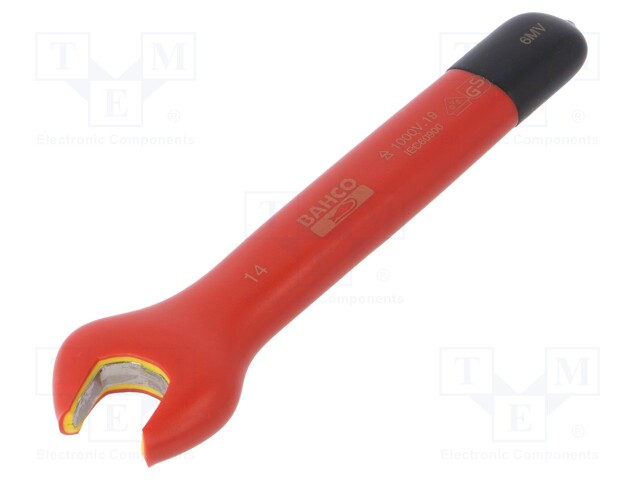 Key; insulated,spanner; 14mm; IEC 60900,VDE; tool steel; 1kV