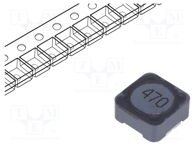 Inductor: wire; SMD; 47uH; 1.8A; 75mΩ; 12x12x6mm; ±20%; -40÷125°C