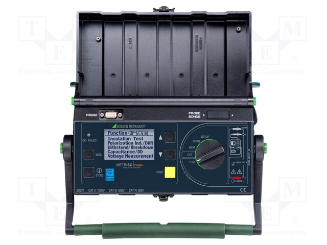 Meter: insulation resistance; LCD; VAC: 50V÷1kV; VDC: 50V÷5kV; IP40