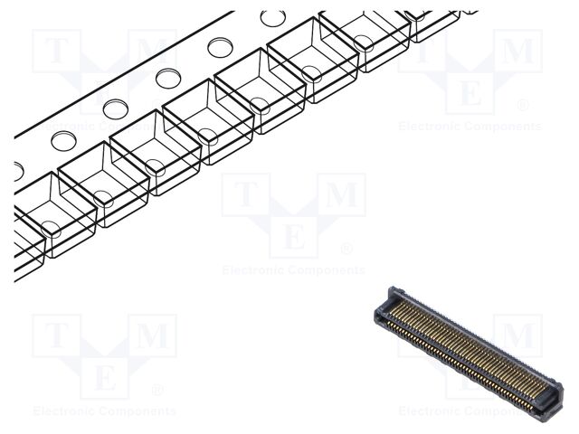 Connector: PCB to PCB; hermaphrodite; PIN: 100; 0.5mm; LSHM; SMT