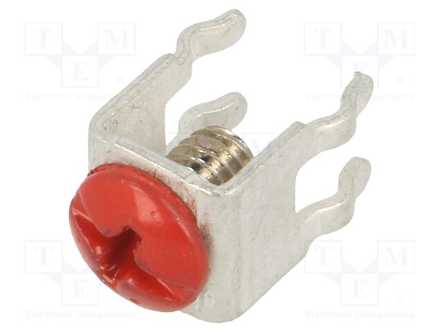 Terminal: screw terminal; THT,screw terminal; red; 7x5mm