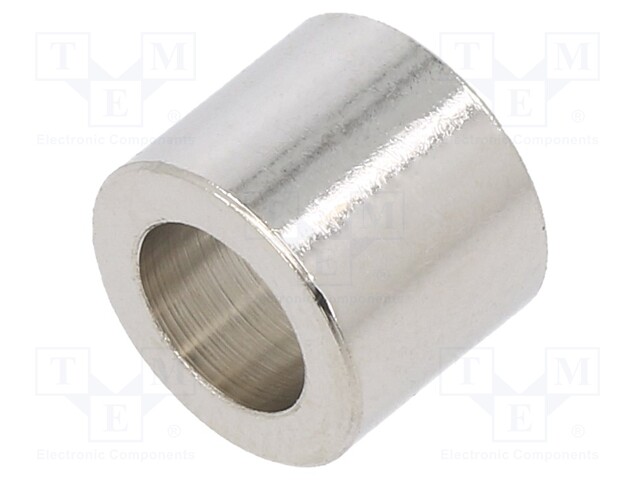 Spacer sleeve; 6.2mm; cylindrical; brass; nickel; Out.diam: 8mm