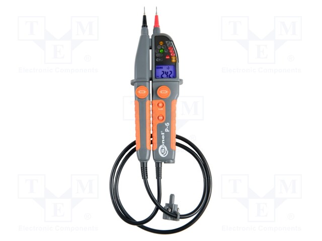 Tester: electrical; VAC: 6÷1000V; 16÷400Hz; VDC: 6÷1000V; 1÷1999Ω