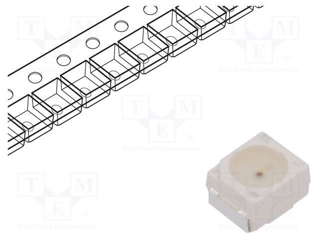 LED; SMD; 3528; red; 150÷350mcd; 3.5x2.8x1.9mm; 120°; 1.95÷2.5V