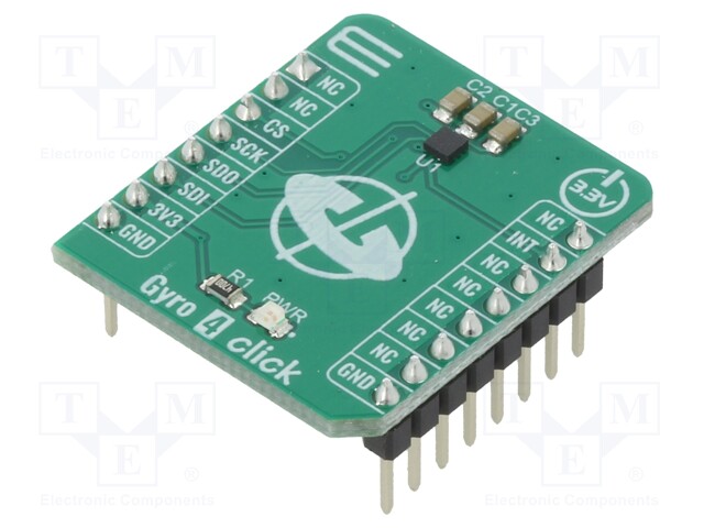 Click board; gyroscope; SPI; L20G20IS; mikroBUS connector; 3.3VDC