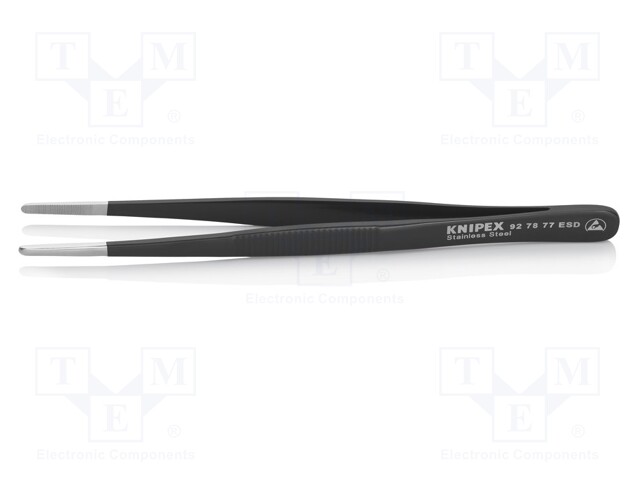 Tweezers; Blade tip shape: rounded; Tweezers len: 145mm; ESD