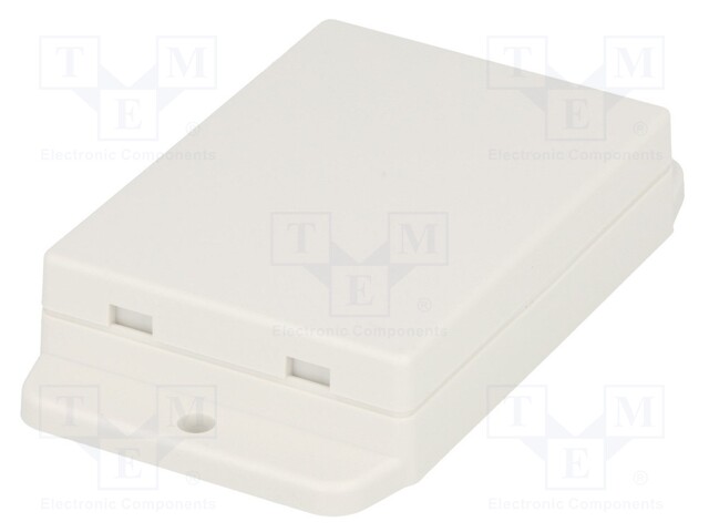 Enclosure: multipurpose; X: 50.4mm; Y: 70mm; Z: 17mm; ABS; white