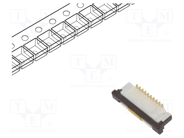 Connector: FFC (FPC); vertical; PIN: 10; ZIF; SMT; 125V; 1A; -25÷85°C