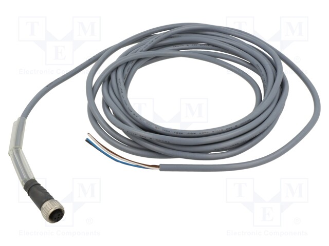 Connection lead; M12; PIN: 4; straight; 5m; plug; PVC; female