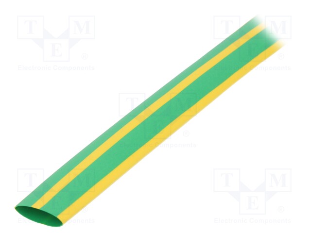 Heat shrink sleeve; thin walled; 3: 1; 9mm; L: 30m; yellow-green