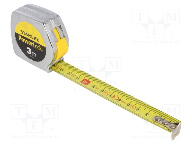 Measuring tape; L: 3m; Width: 19mm; Enclos.mat: metal; Class: II