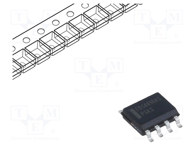 Transistor: N-MOSFET; unipolar; 30V; 10A; Idm: 50A; 2.5W; SO8