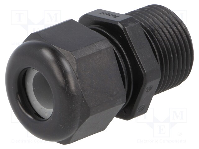 Cable gland; with long thread; PG13,5; IP68; Mat: polyamide; black