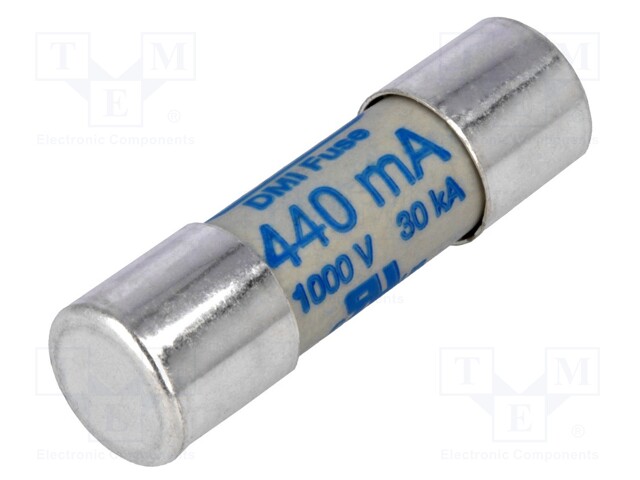 Fuse: fuse; aR; 0.44A; 1kVAC; 1kVDC; 10x35mm; URZ