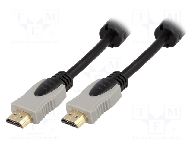 Cable; HDMI 1.4; HDMI plug,both sides; 3m; black