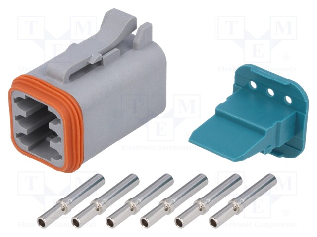 Connector: wire-wire; AT; plug; female; Size: 16; 20AWG÷16AWG; PIN: 6