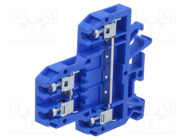 Splice terminal: rail; 0.5÷4mm2; ways: 2; terminals: 4; blue; 690V