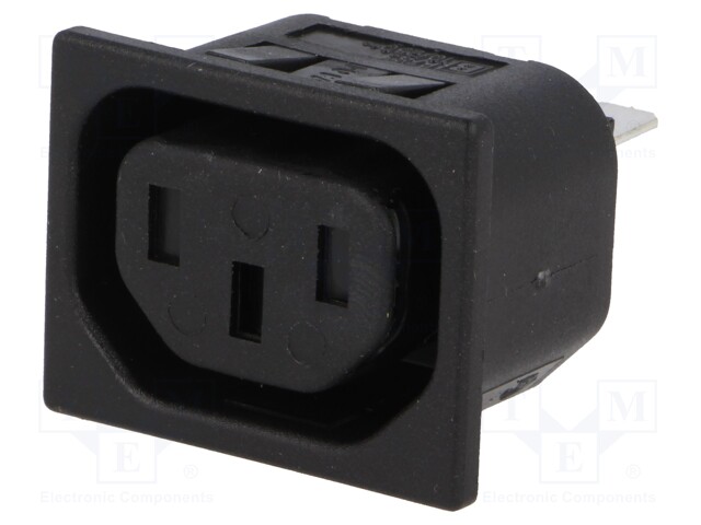 Connector: AC supply; socket; female; 10A; 250VAC; IEC 60320