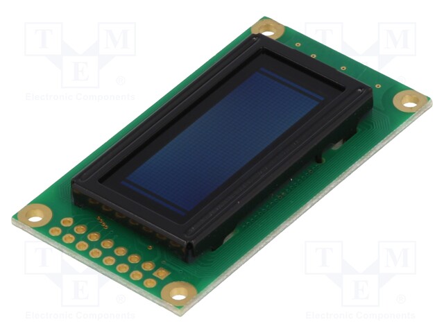 Display: OLED; graphical; 50x16; Window dimensions: 38x16mm; green