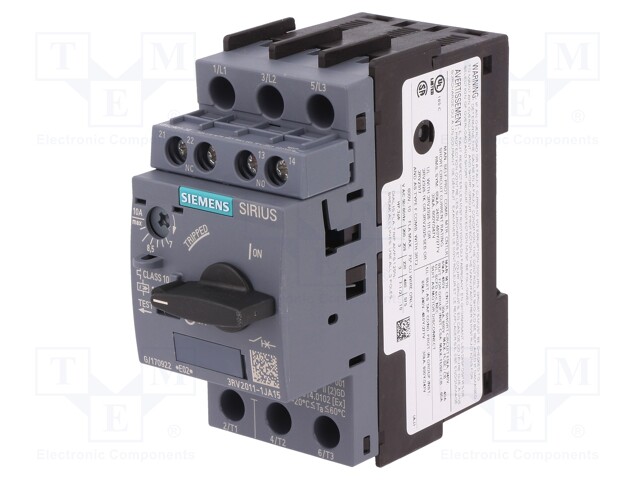 Motor breaker; 4kW; Auxiliary contacts: NO + NC; 220÷690VAC; DIN